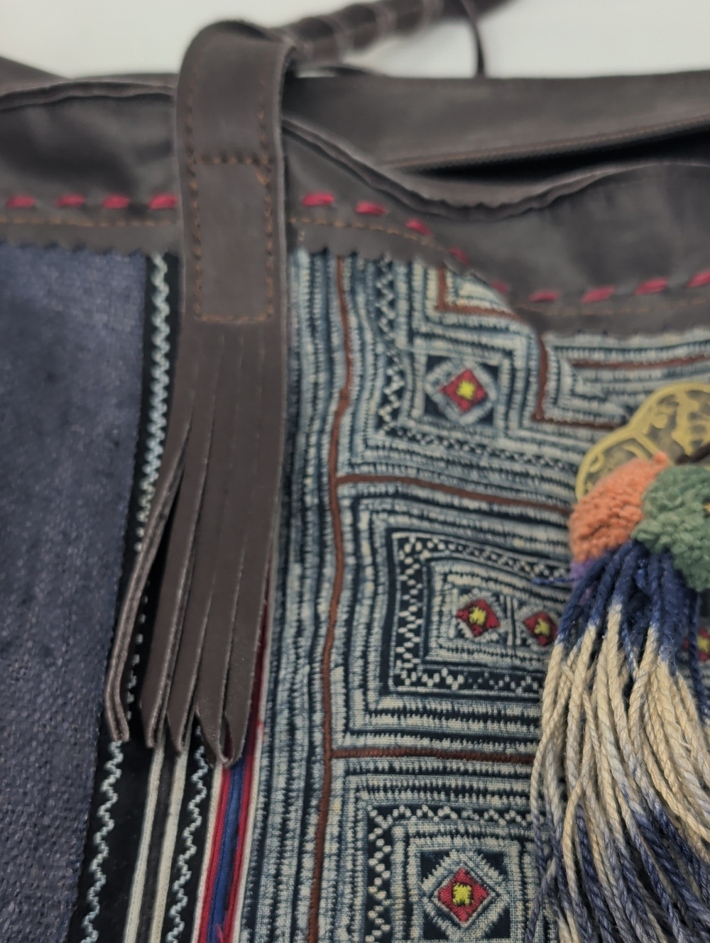 JP & Mattie Boho Textile/ Leather Bag - Picture 9 of 10